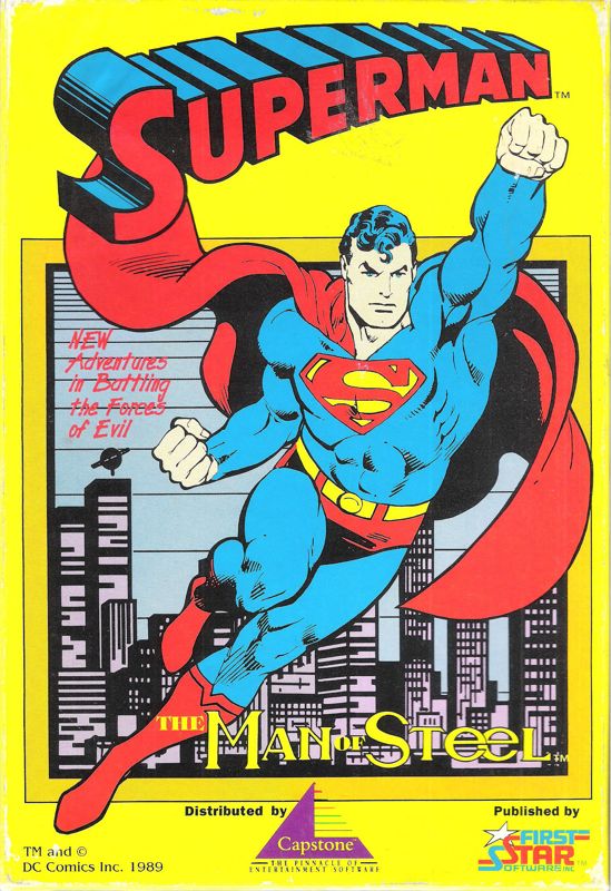 Superman: The Man Of Steel box art for Atari ST